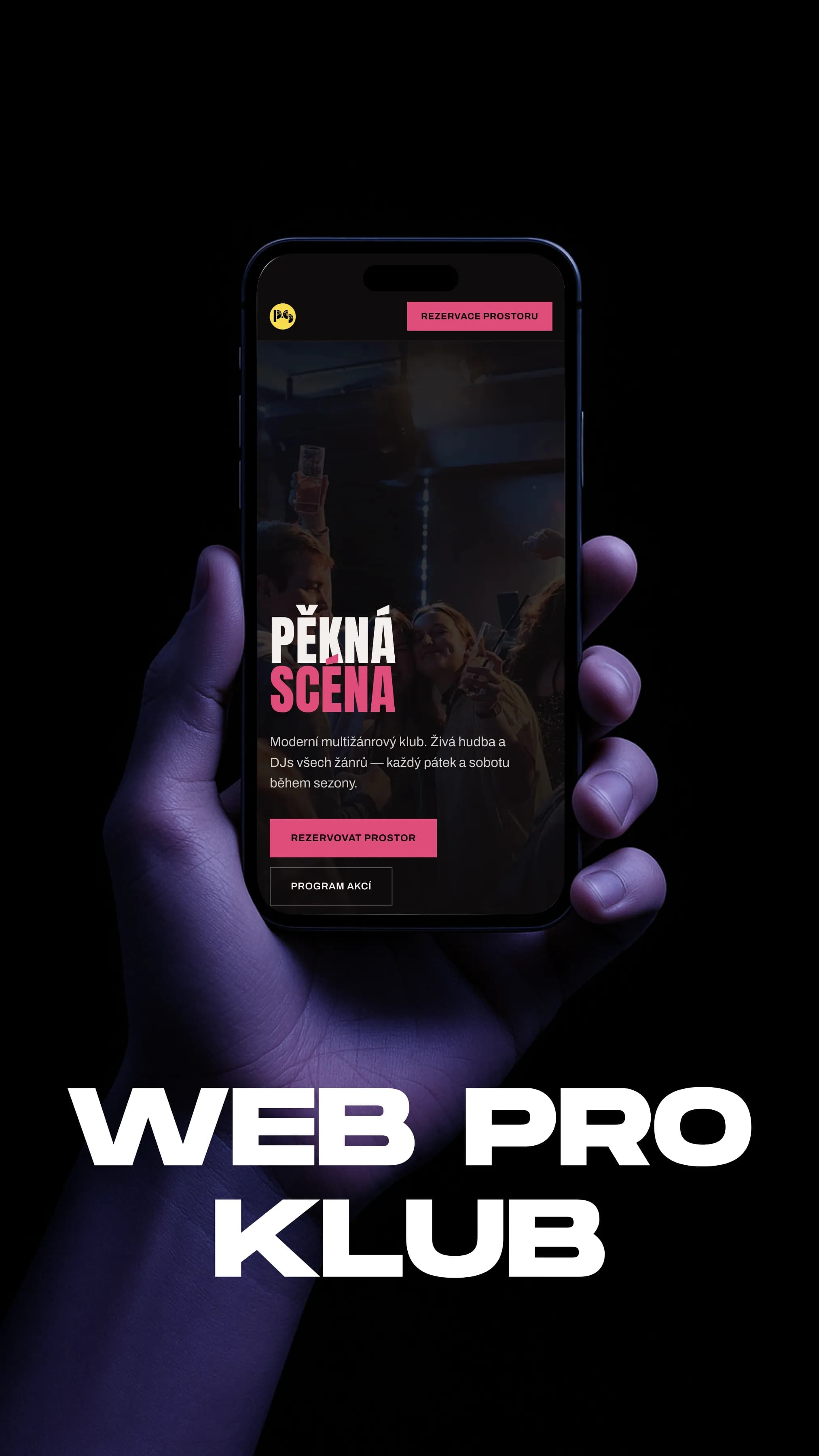Web pro multižánrový hudební klub — Pěkná scéna