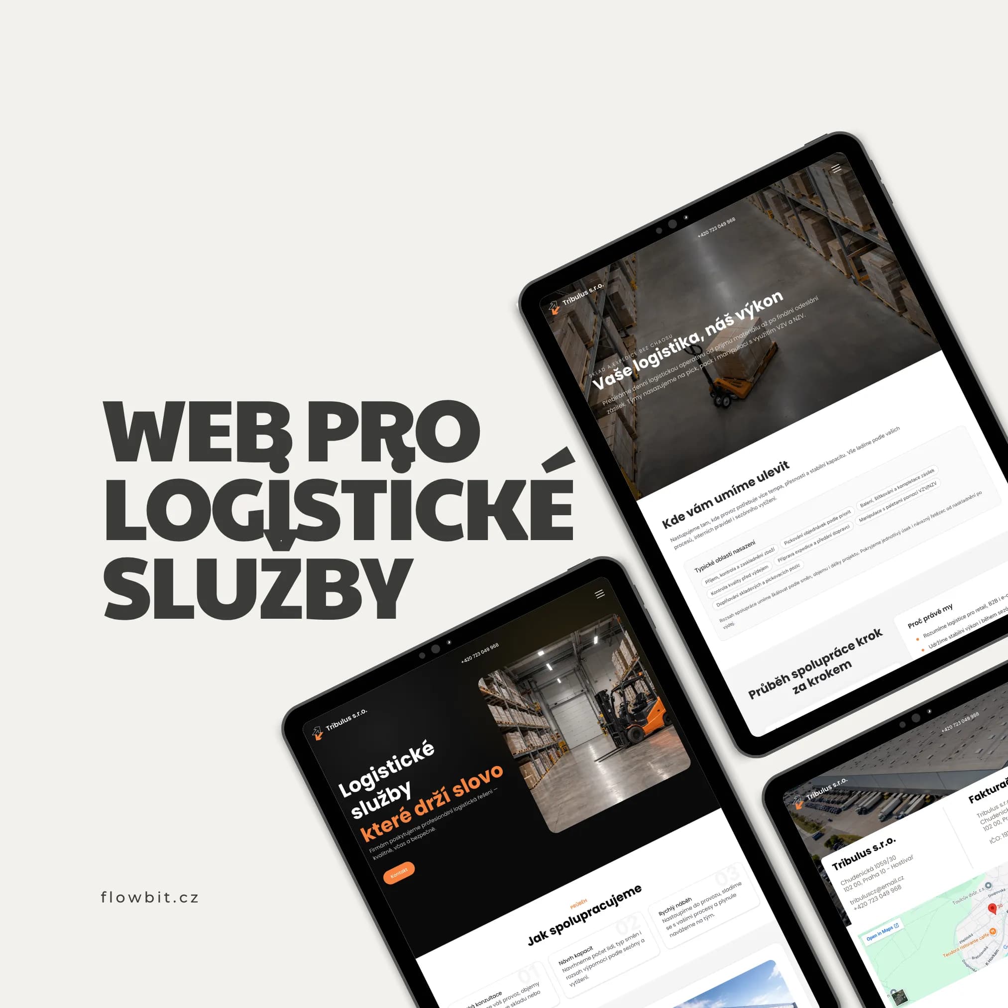 Web pro logistické služby — Tribulus s.r.o.