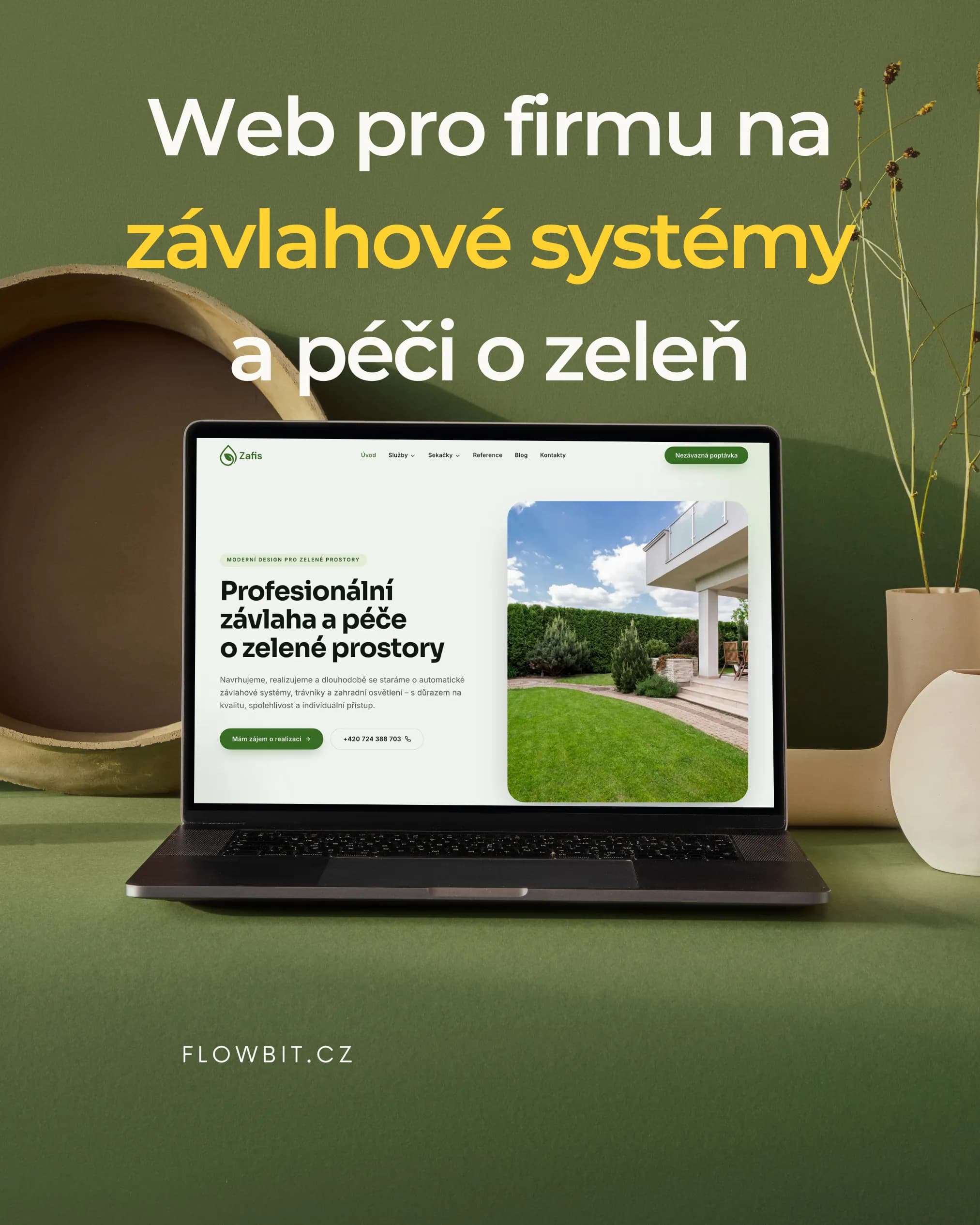 Web pro závlahové systémy a péči o zeleň — Zafis s.r.o.