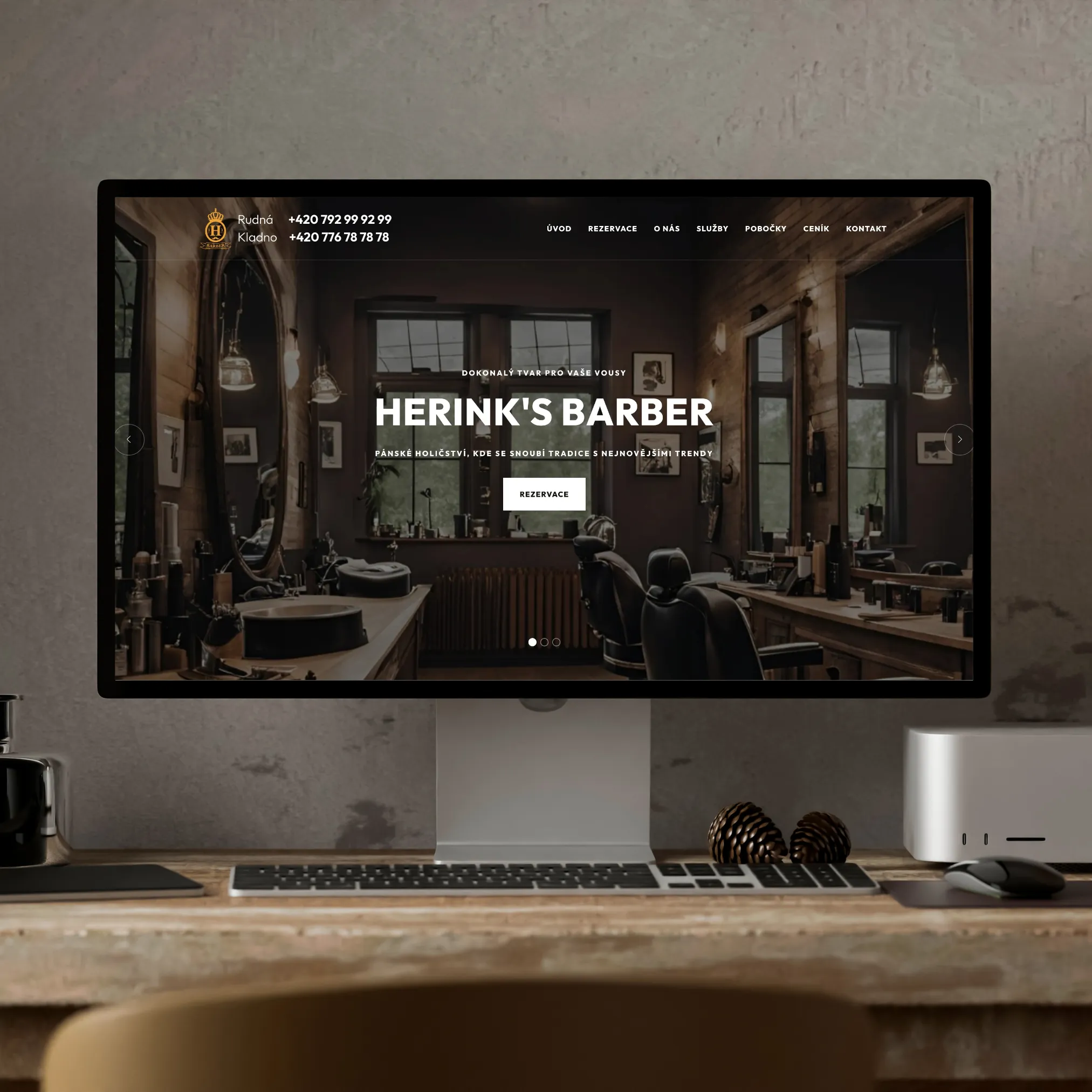 A barbershop website with a style of its own A barbershop website with a style of its own