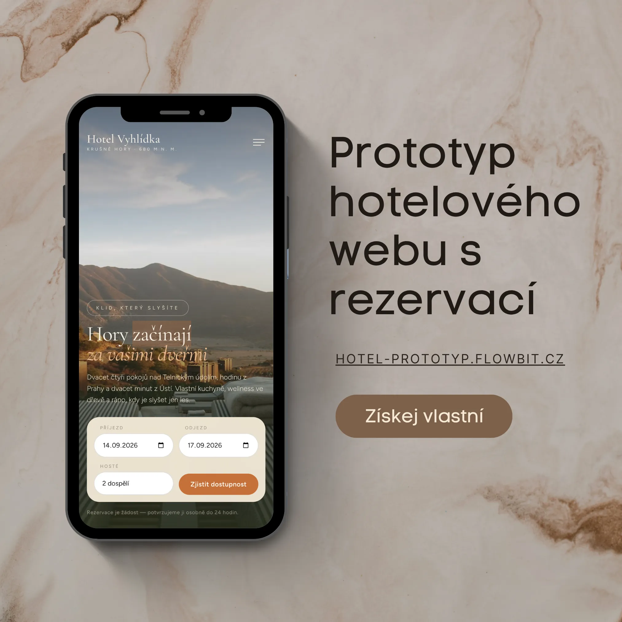 Prototyp webu pro hotel s online rezervací pobytu Prototyp webu pro hotel s online rezervací pobytu
