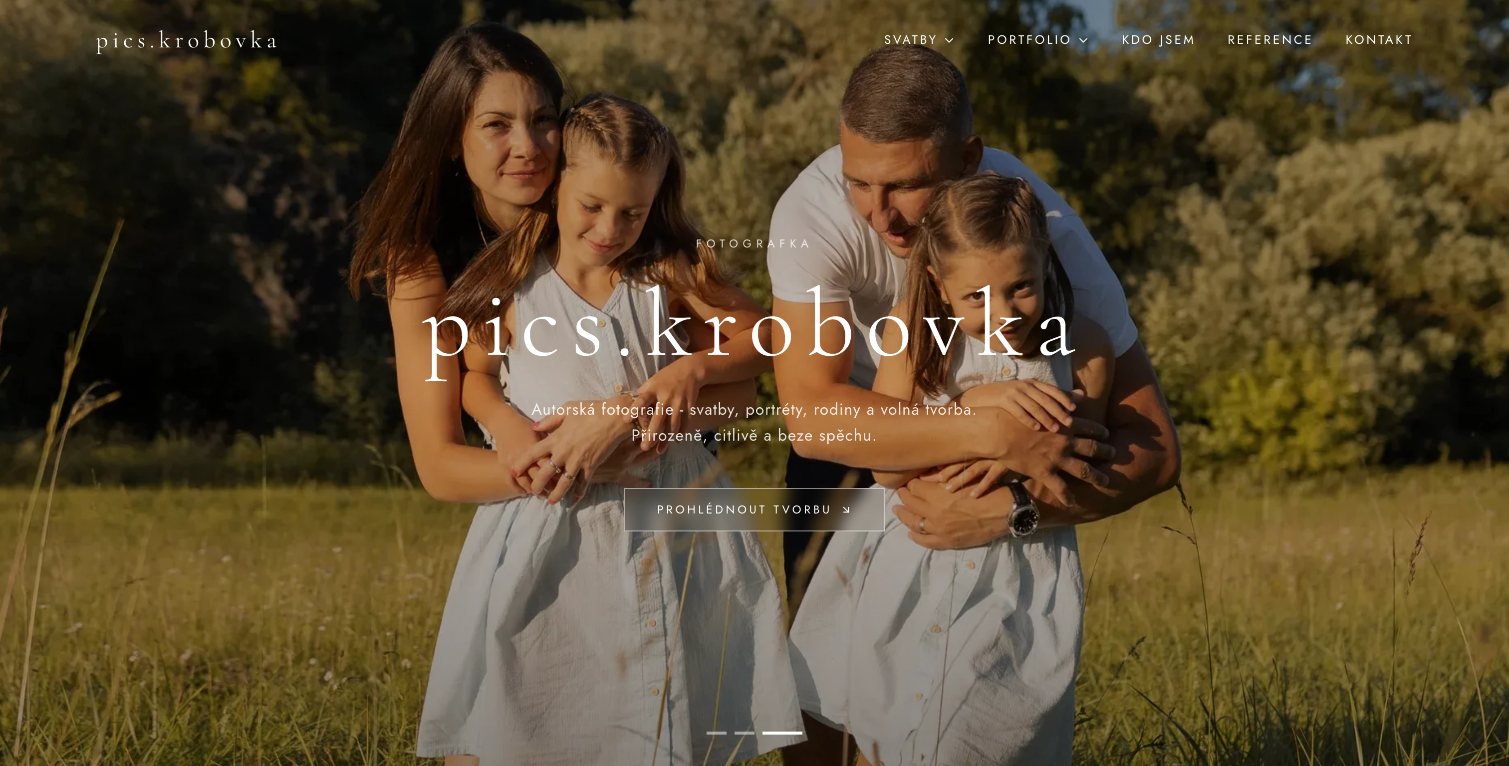 Grafický návrh webu pro fotografku — desktop Grafický návrh webu pro fotografku — desktop