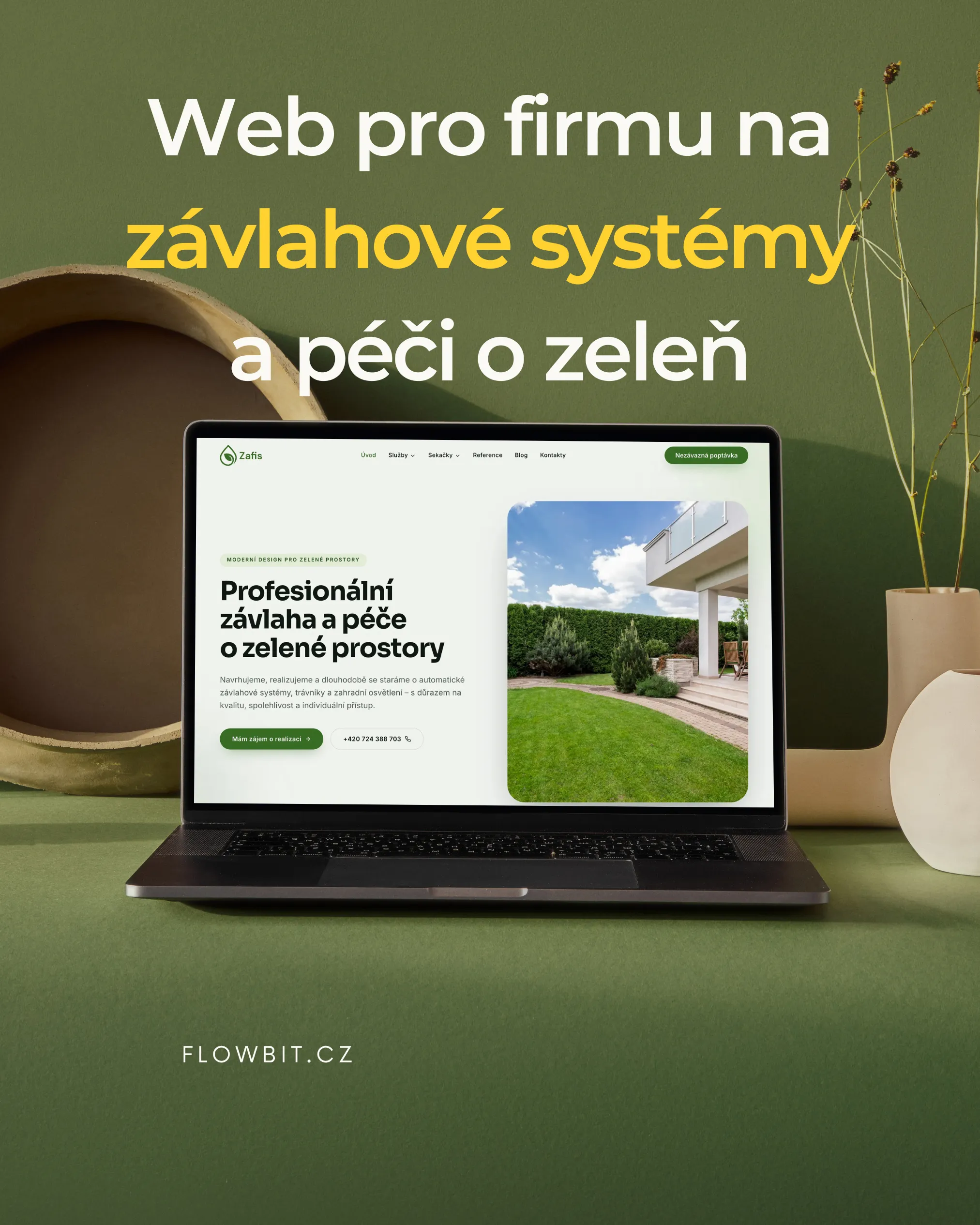 A website for an irrigation systems and grounds care company A website for an irrigation systems and grounds care company